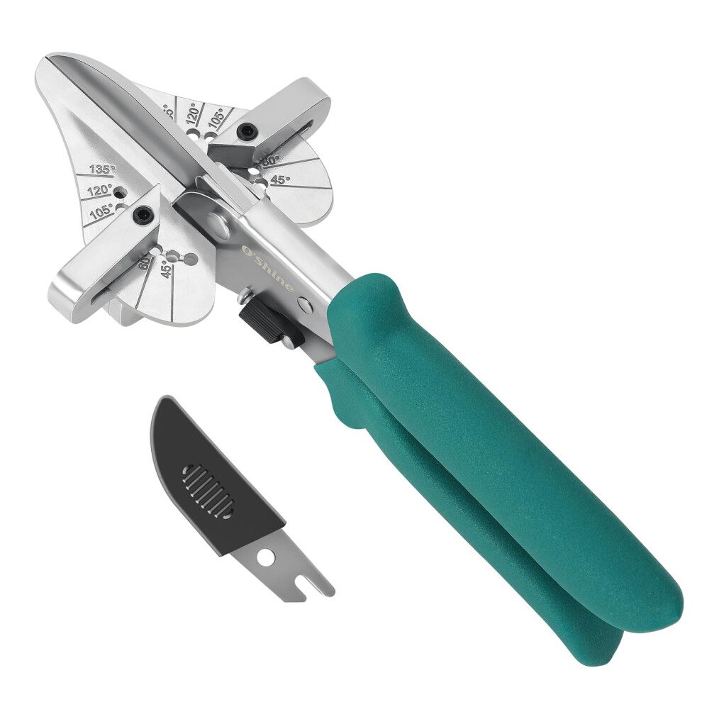 O'shine Long Handle Miter Shears, Quarter Round Cutting Tool For Molding Wood, 45~135 Multi Angle Shoe Molding Cutters, Trim Cutter Hand Tool For Ang 5003345012085