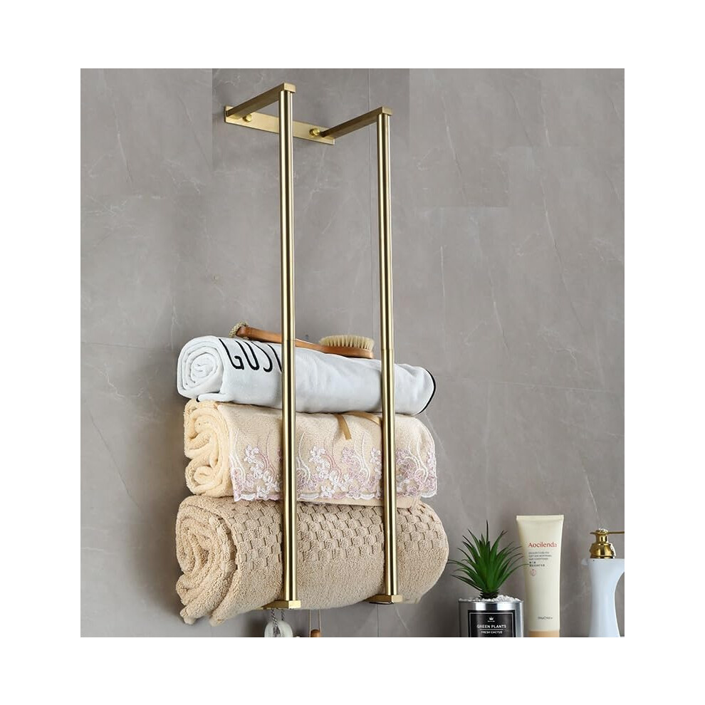 Bathroom Towel Rack For Rolled Towels, Wall Mounted Towel Storage Rack For Bathroom Organization, Stainless Steel Towel Storage Holder Can Holds Up T 5002975796501