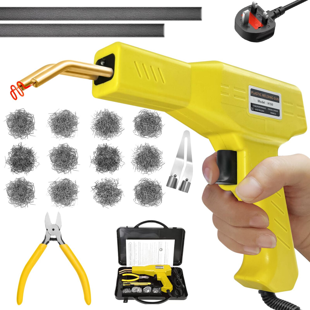 150W Plastic Welder, 2 In 1 Plastic Welding Kit, Hot Stapler Kit, 800Pcs Hot Staples & 2Pcs Welding Plastic Welding Rods, Plastic Repair Kit, Plastic 5001719702938