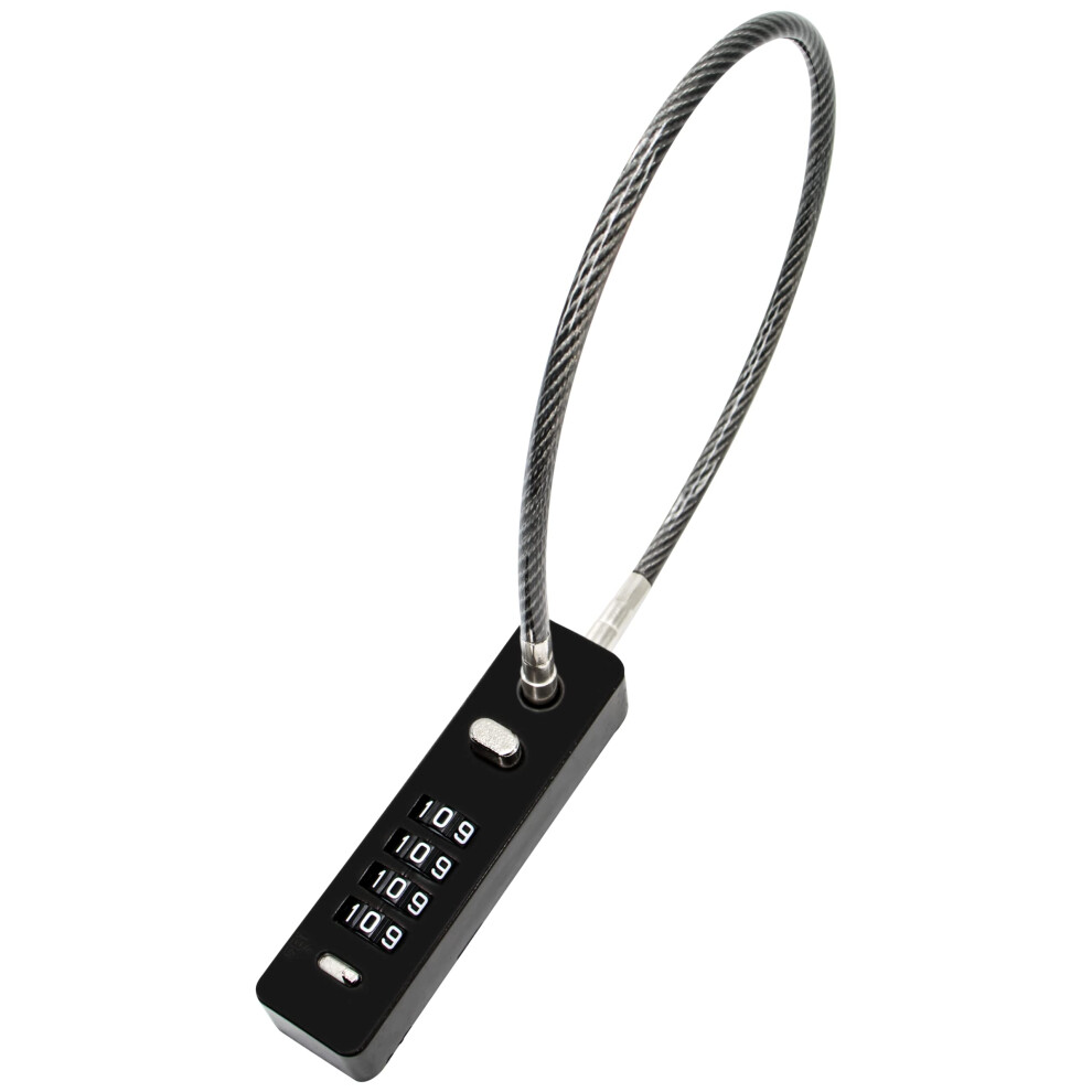 Zolunu Combination Lock Cable Security Steel Cable Luggage Lock Weatherproof With Resettable Code, Braided Steel Coated Anti-Theft Cable Lock 5001117324695