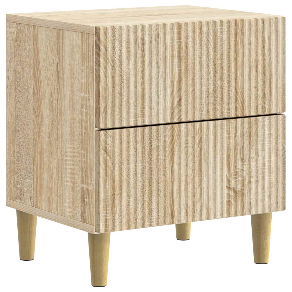 Vidaxl Bedside Cabinet Sonoma Oak 43 X 34.5 X 48 Cm Engineered Wood