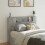VidaXL vidaXL Storage Headboard with LED Concrete Grey Engineered Wood 1