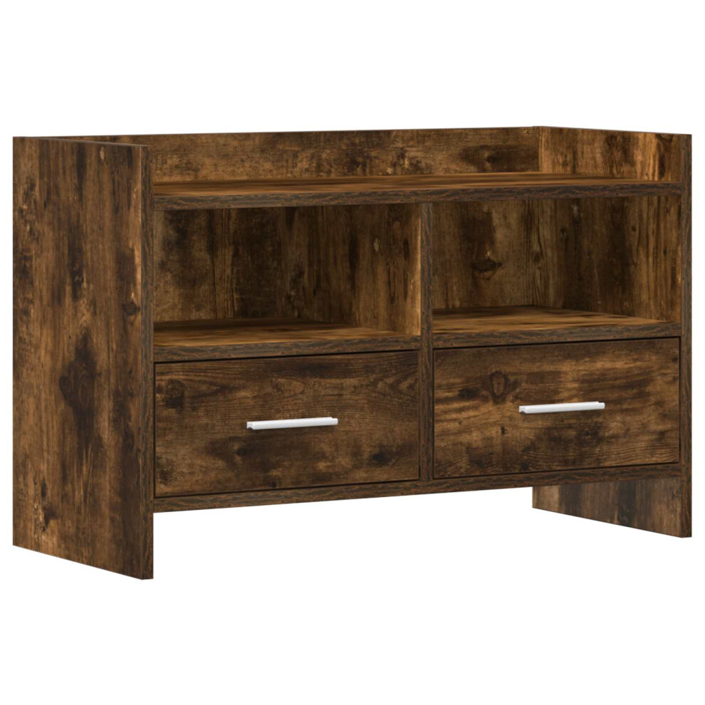 Vidaxl Tv Cabinet 71.5 X 33 X 47 Cm Smoked Oak Engineered Wood