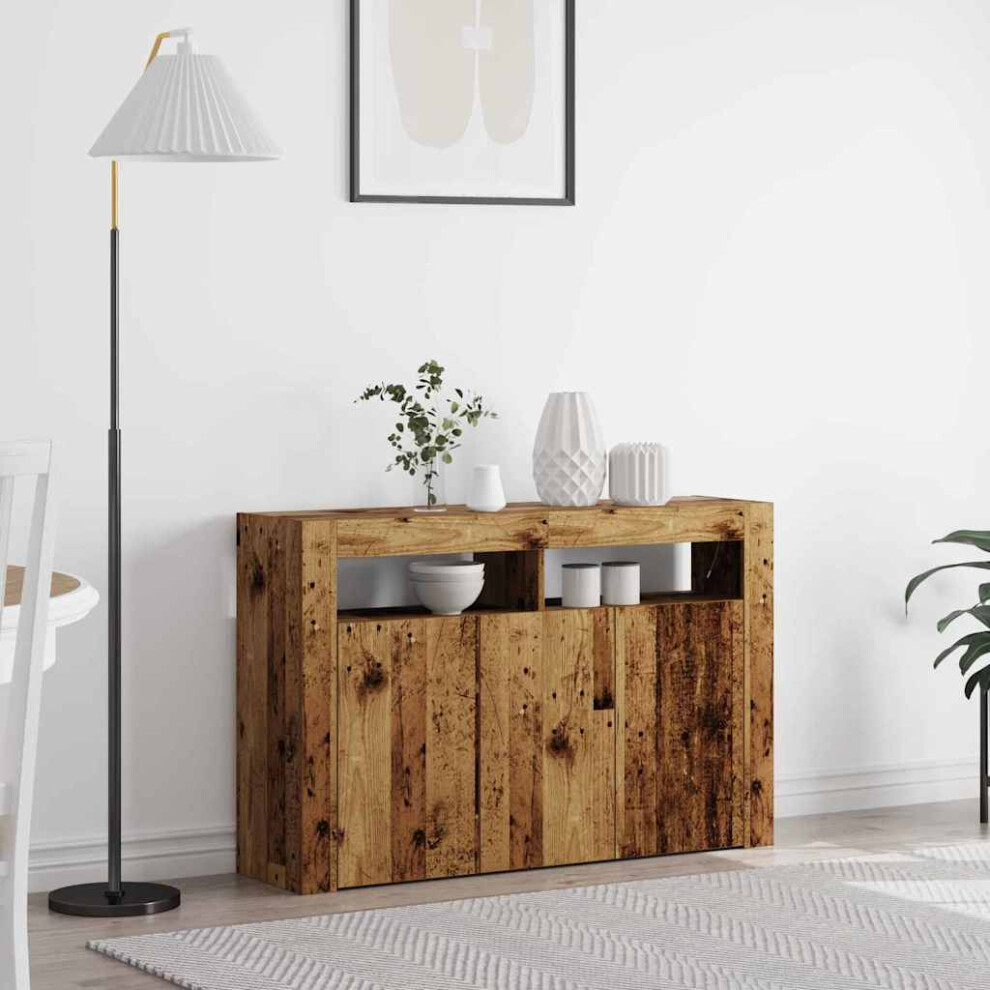 Vidaxl Sideboard Old Wood 116 X 30 X 75 Cm Engineered Wood