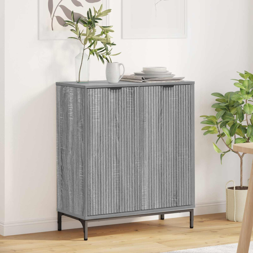 Vidaxl Sideboard Sonoma 69.5 X 33 X 82 Cm Engineered Wood Grey