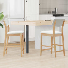 vidaXL Dining Chairs 2 pcs Natural 48 x 49 x 95 cm Solid Rubber Wood