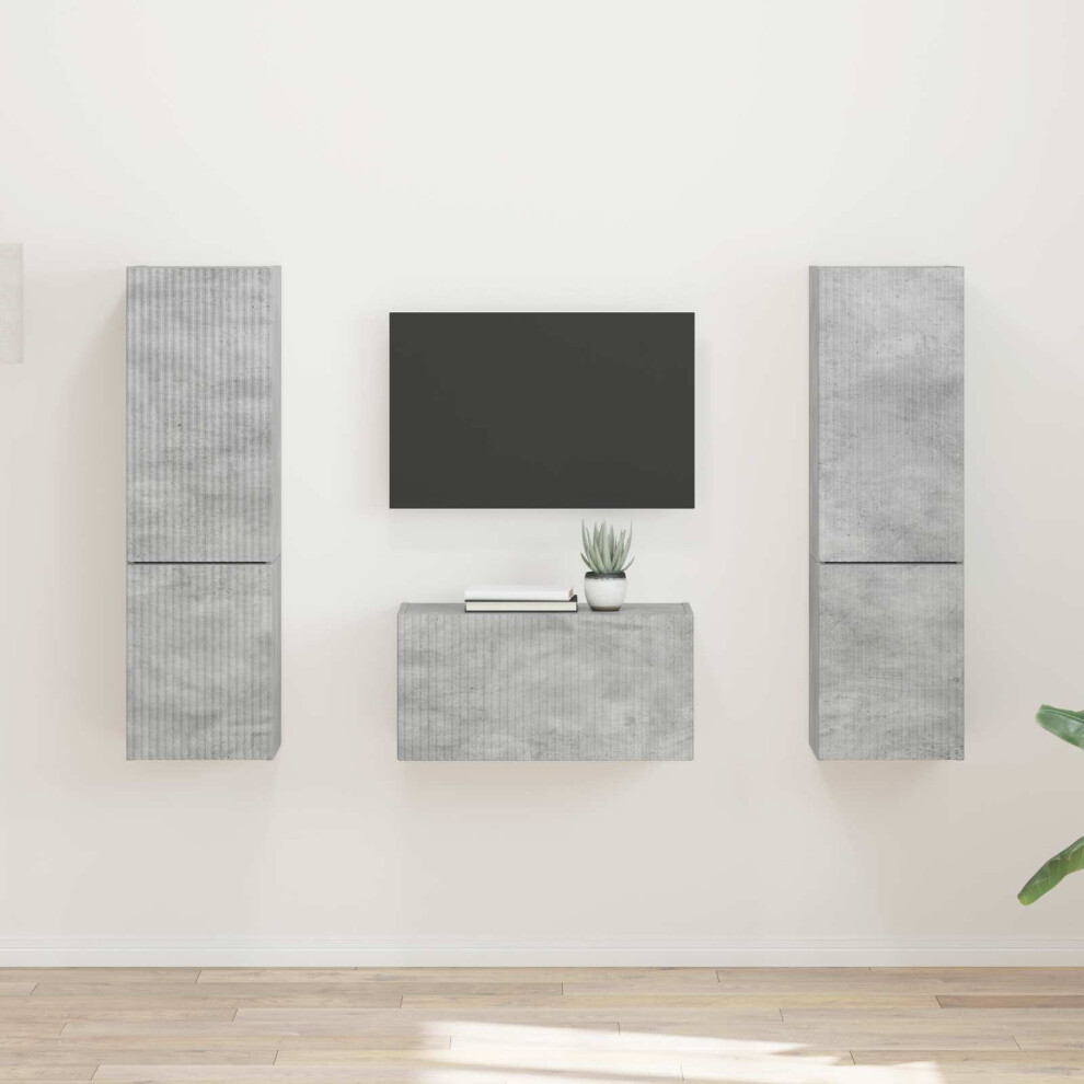 Vidaxl Tv Cabinet Set 5 Pcs Concrete Grey Engineered Wood