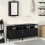 VidaXL vidaXL Bathroom Vanity Units with Shelf 3 pcs Black Engineered wood 1
