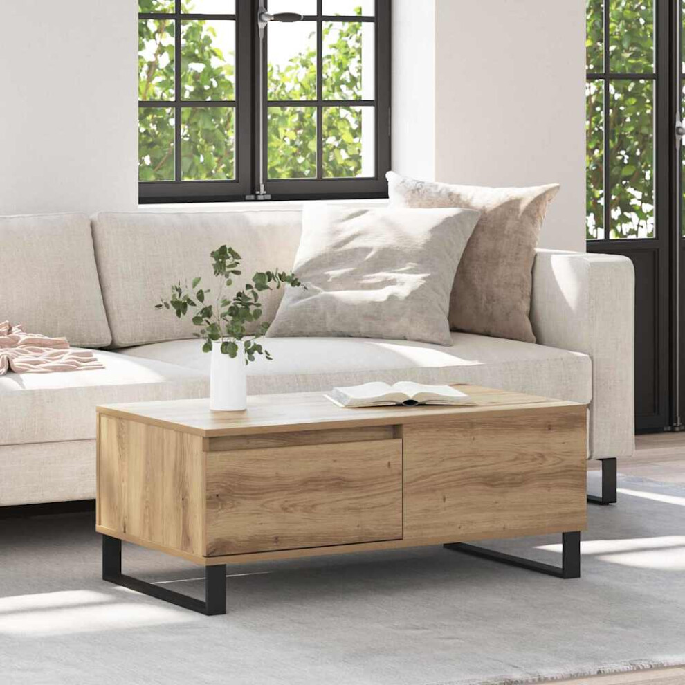 Vidaxl Coffee Table Artisan Oak 90 X 50 X 36.5 Cm Engineered Wood