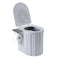 Portable Camping Toilet, Phone Holder, Toilet Paper Hook, Foldable Car Toilet, Emergency Toilet B