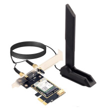 Carte Wi-Fi 6 Sans Fil RTL8852BE avec Antenne D'Extension Magnétique AX1800 802.11ax BT5.2 PCI-E Double Bande 2,4 GHz/5 GHz