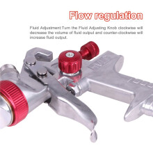 Professional HVLP Air Spray Gun Kit 1000ML Gravity Feed for Car & Furniture Painting - Red H827