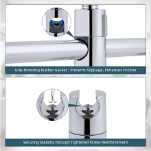 Hibbent Universal Adjustable Shower Holder with Hook Fits 1922mm Show