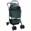 VidaXL vidaXL Folding Pet Stroller Adjustable Green 81 x 47 x 99 cm Polyester 3