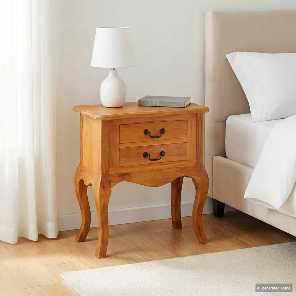 Vidaxl Side Table Natural 60.5 X 30 X 61 Cm Solid Mahogany Wood Brown