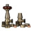 VANCOCO Antique Brass Angled TRV & Lockshield Pair 1/2"15mm 3