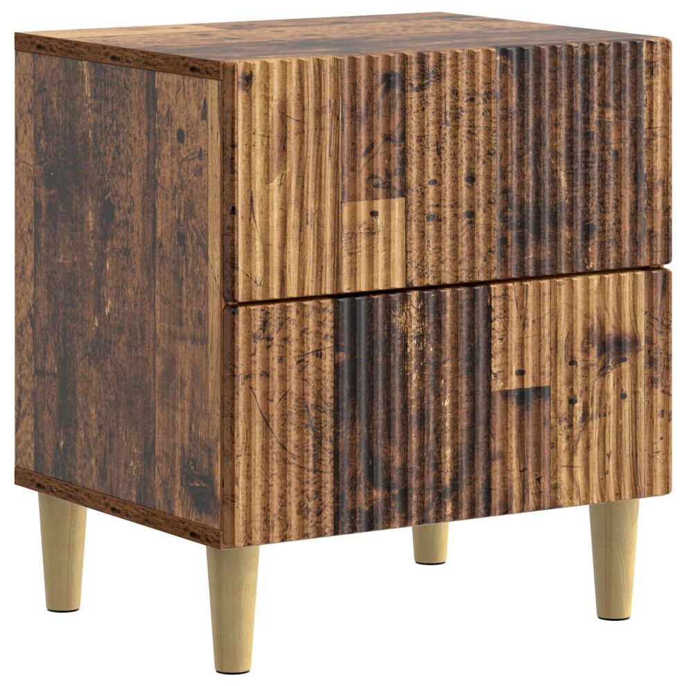 Vidaxl Bedside Cabinet Old Wood 43 X 34.5 X 48 Cm Engineered Wood