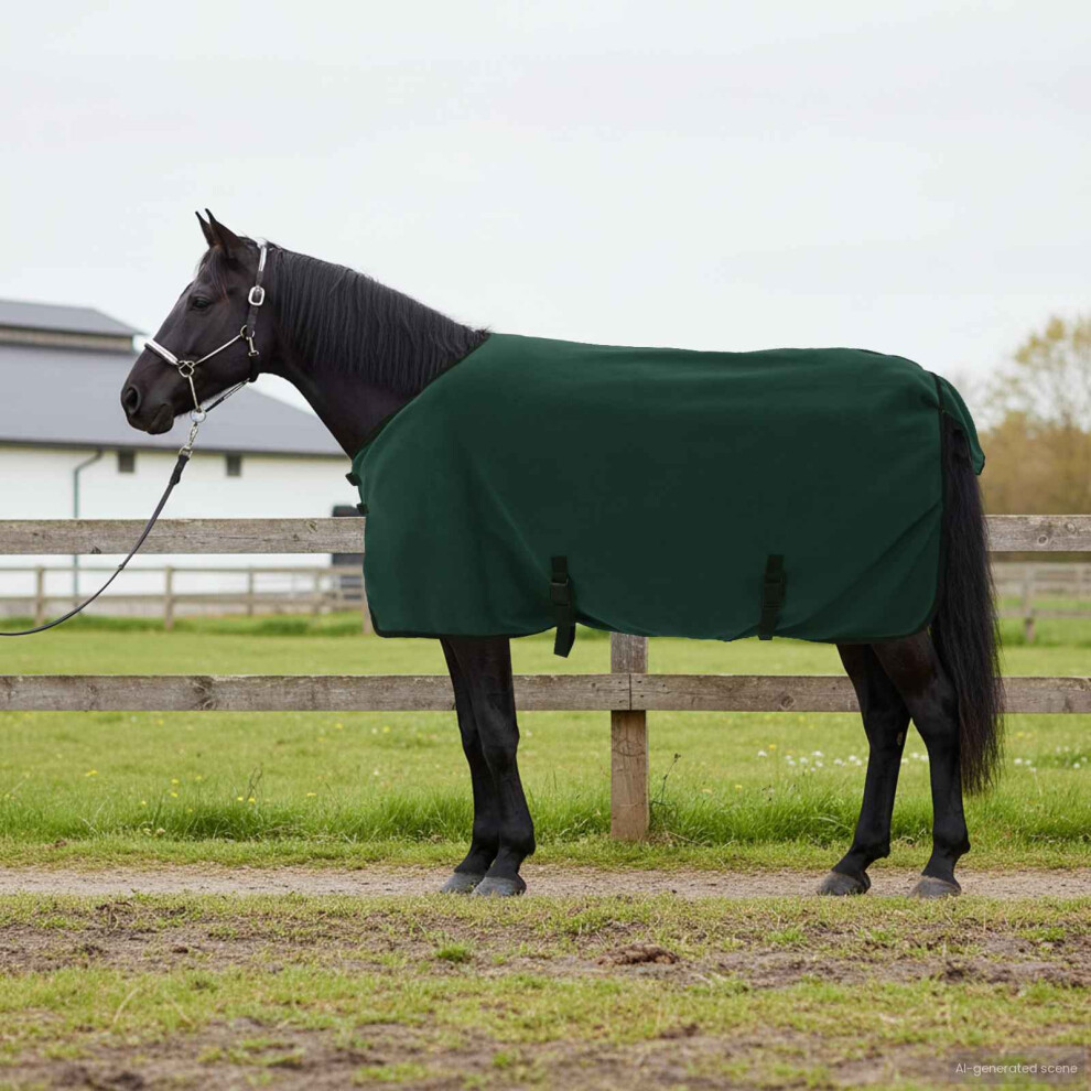 Vidaxl Horse Blanket Full Dark Green 105 Cm Polyester