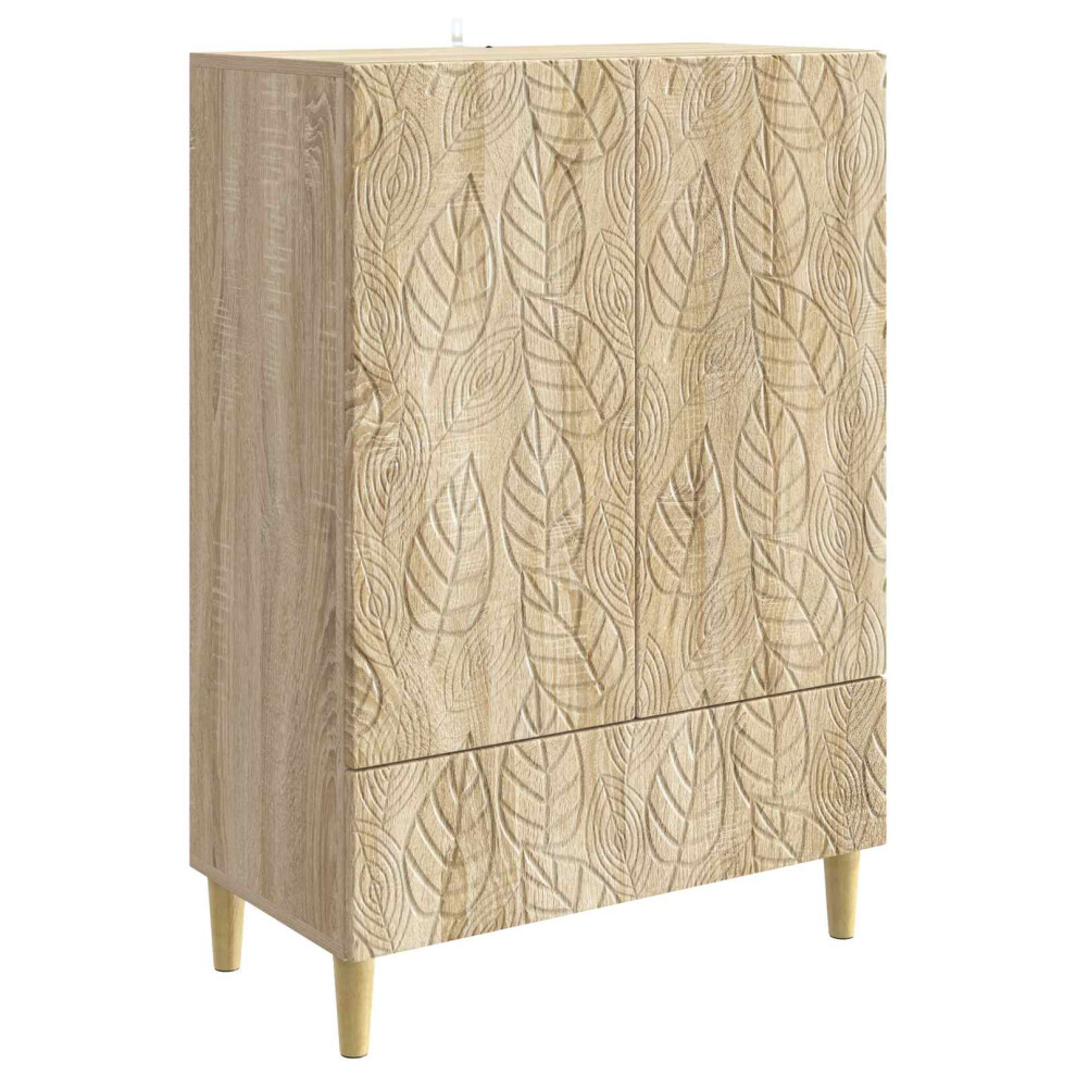 Vidaxl Sideboard Sonoma Oak 66 X 34.5 X 95 Cm Engineered Wood