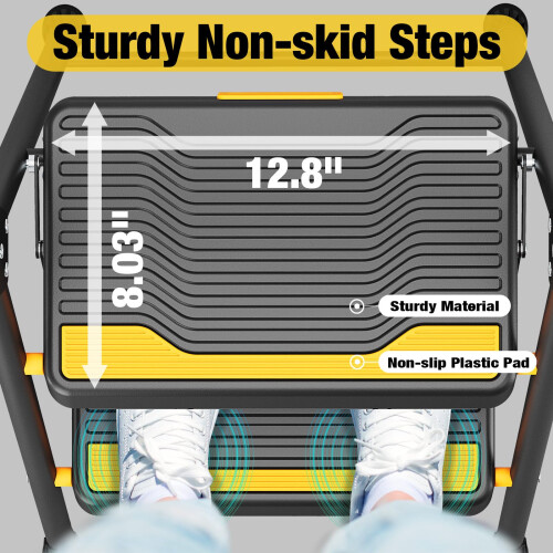 Urackify 2 Step Ladder HeavyDuty 330 LBS Capacity Wide AntiSlip Steps
