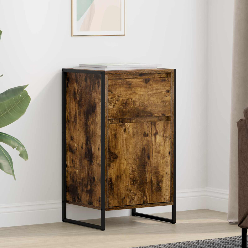 Vidaxl Sideboard Smoke Oak 43 X 36 X 75.5 Cm Engineered Wood
