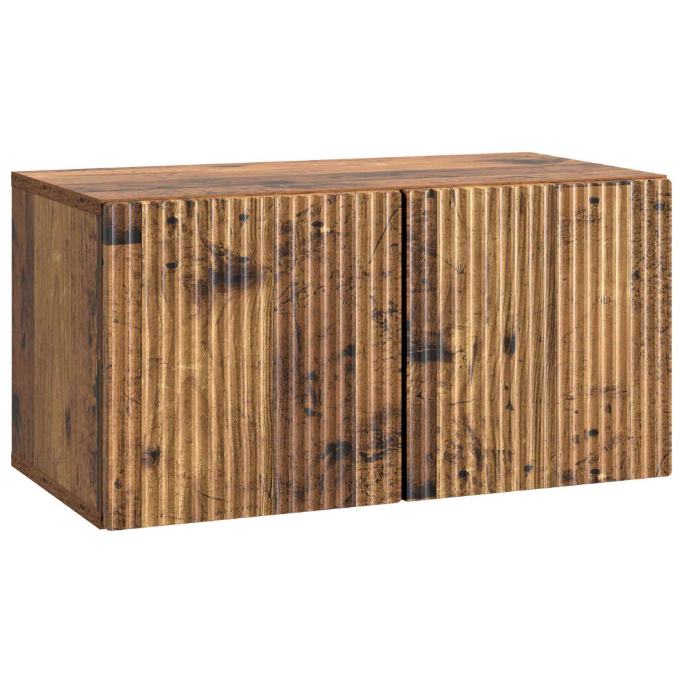 Vidaxl Wall-Mounted Tv Cabinet Wall-Mounted Old Wood 59.5 X 31 X 30 Cm
