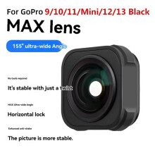 2X Max Lens Mod Wide Angle Lens for Hero 12 11 10 9 Camera 5M Waterproof Anti-Shaking 155 Wide Angle Lens