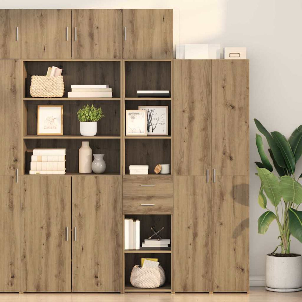 Vidaxl Highboard Artisan Oak 40 X 42.5 X 185 Cm Engineered Wood