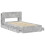 VidaXL vidaXL Bed Frame with Storage with Drawer Concrete Grey 75 x 190 cm 3