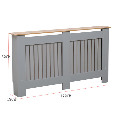 AVC Designs Extra Large Radiator Cover Modern Design Vertical Slats Grey/Oak… 1