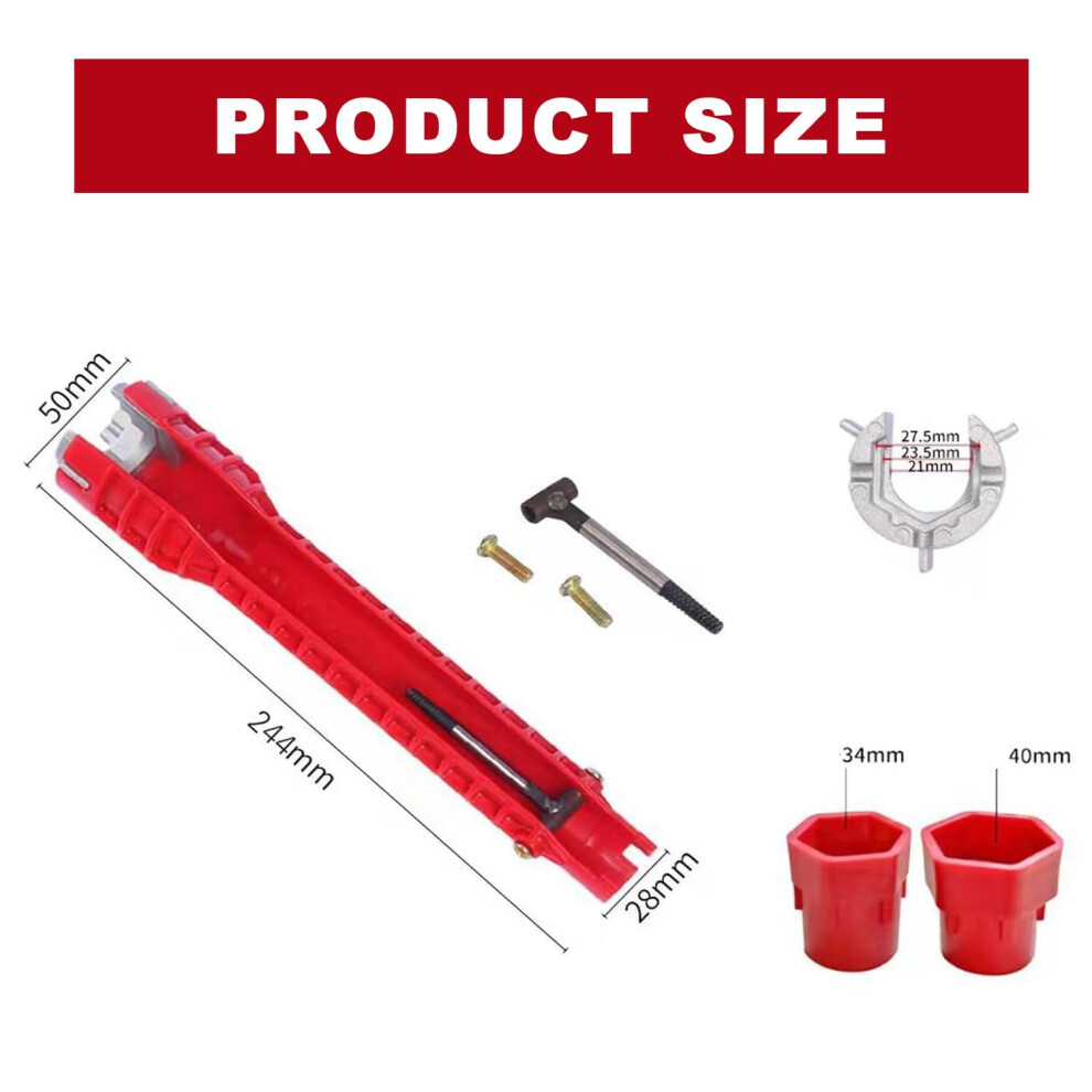 Briteco 8 In 1 Basin Wrench And Tap Spanner Faucet And Sink Installer 5005279662091