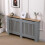 AVC Designs Extra Large Radiator Cover Modern Design Vertical Slats Grey/Oak… 5