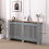 AVC Designs Extra Large Radiator Cover Modern Design Vertical Slats Grey/Oak… 3