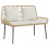 VidaXL vidaXL Garden Bench Brown and Cream Poly Rattan 2