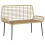 VidaXL vidaXL Garden Bench Brown and Cream Poly Rattan 4