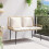 VidaXL vidaXL Garden Bench Brown and Cream Poly Rattan 3
