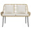 VidaXL vidaXL Garden Bench Brown and Cream Poly Rattan 5