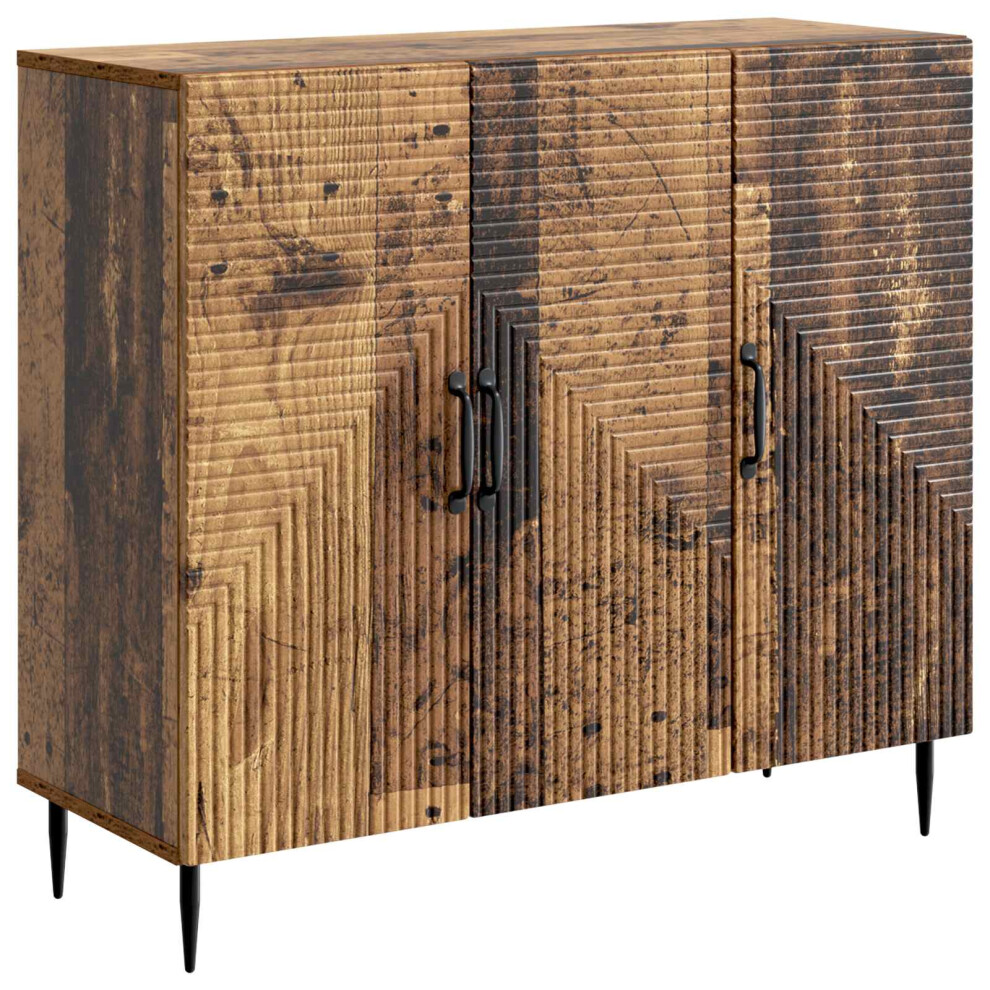 Vidaxl Sideboard Old Wood 89 X 34.5 X 80 Cm Engineered Wood