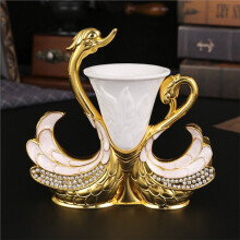 Elegant Swan Base Metal Fruit Fork Set with Moon Cake Fork & Dessert Spoon for Home and Events
