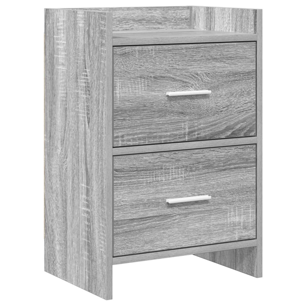 Vidaxl Bedside Tables Sonoma 40 X 30 X 60 Cm Engineered Wood Grey