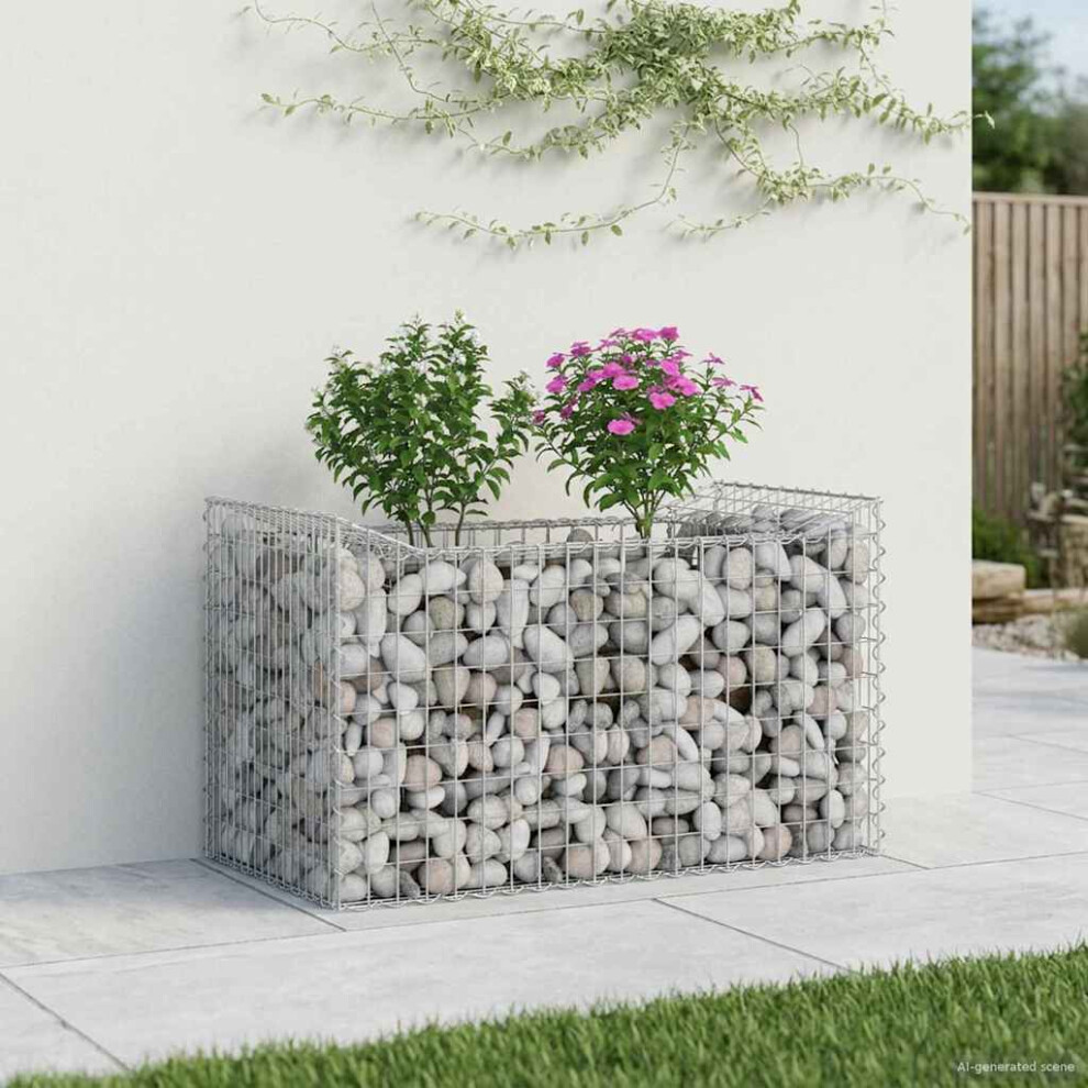 Vidaxl Gabion Raised Bed Silver