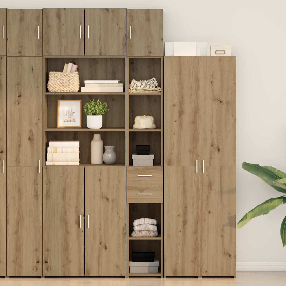 Vidaxl Storage Cabinet 2 Pcs Artisan Oak 30 X 42.5 X 225 Cm