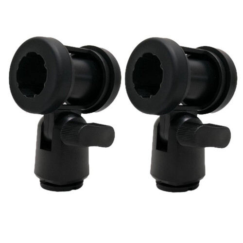 4x Shockproof Clip Mic Clips Adjustable Mic Holders with Adapters ,Wireless Mic Clamp Mic Stands for C02 1