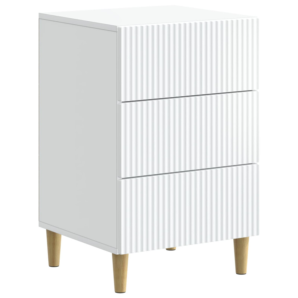 Vidaxl Bedside Cabinet White 43 X 41 X 66.5 Cm Engineered Wood