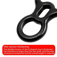 50KN Rescue Figure 8 Descender, Aluminum Magnesium Alloy Belay Device for Climbing and Rappelling
