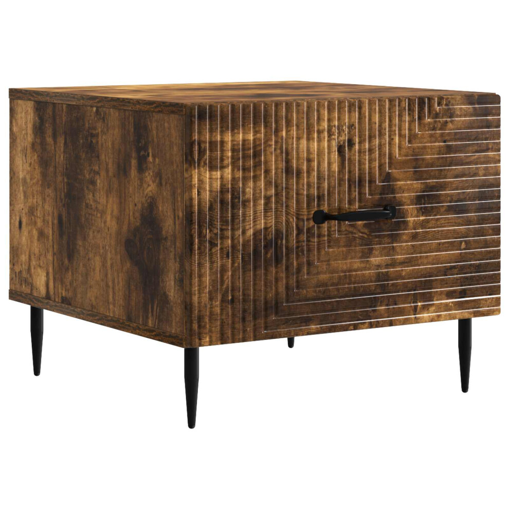 Vidaxl Coffee Table Smoked Oak 49 X 50 X 40 Cm Engineered Wood