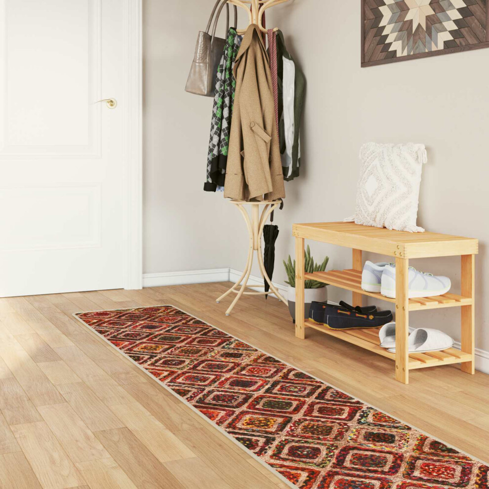 Vidaxl Rug Runner Marsa Multicolour 50 X 400 Cm Polyester And Pvc