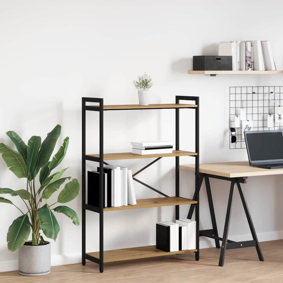 Vidaxl Bookshelf Artisan Oak 80 X 30 X 120 Cm Engineered Wood