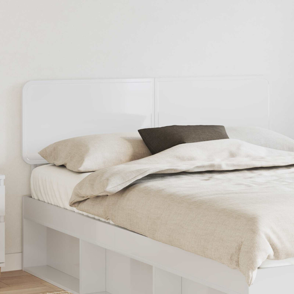 Vidaxl Headboard Gloss Engineered Wood White