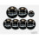 modifix_co_uk BMW FULL BLACK Emblem Badge 7pcs Set: Front + Rear + Centre Caps + Decal 1